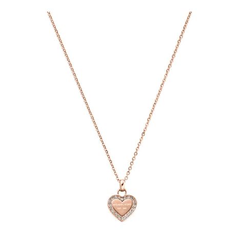 michael kors heritage kette rosegold|michael kors pendant necklace.